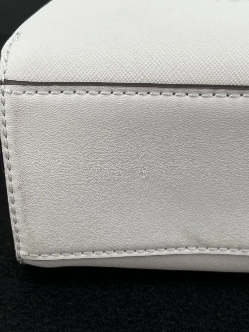 Michael Kors Ruthie Small Satchel White Leather Zip Double Handle Lined Bag